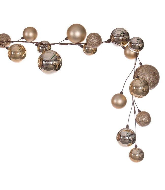 10' Champagne Branch Ball Garland