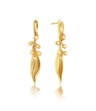 Meadow Lily of the Valley Convertible Earrings - Gold