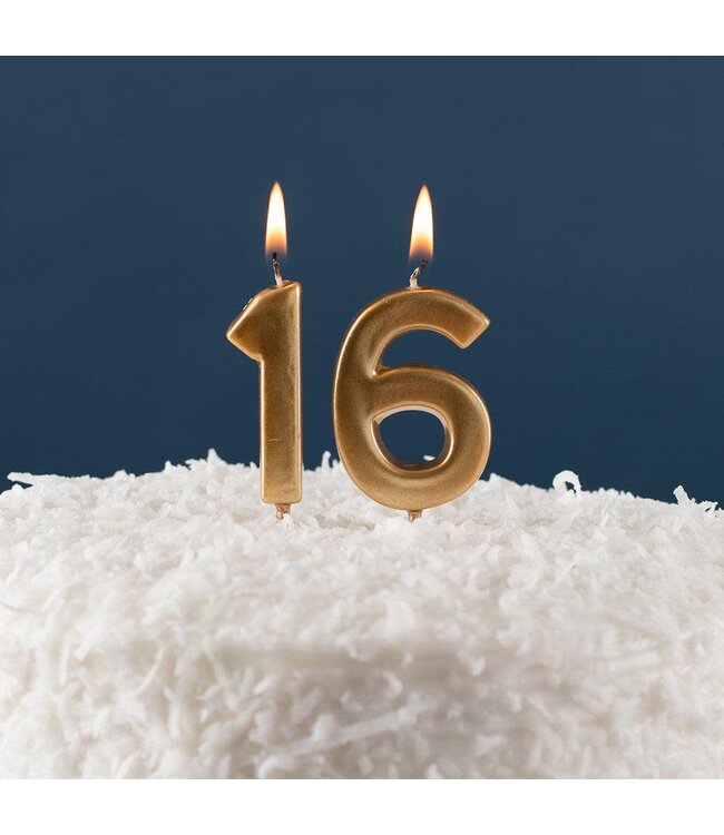 Number Birthday Candle Gold