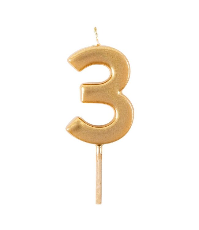 Number Birthday Candle Gold