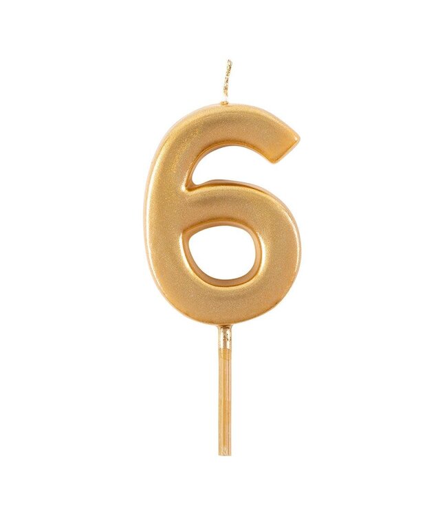Number Birthday Candle Gold