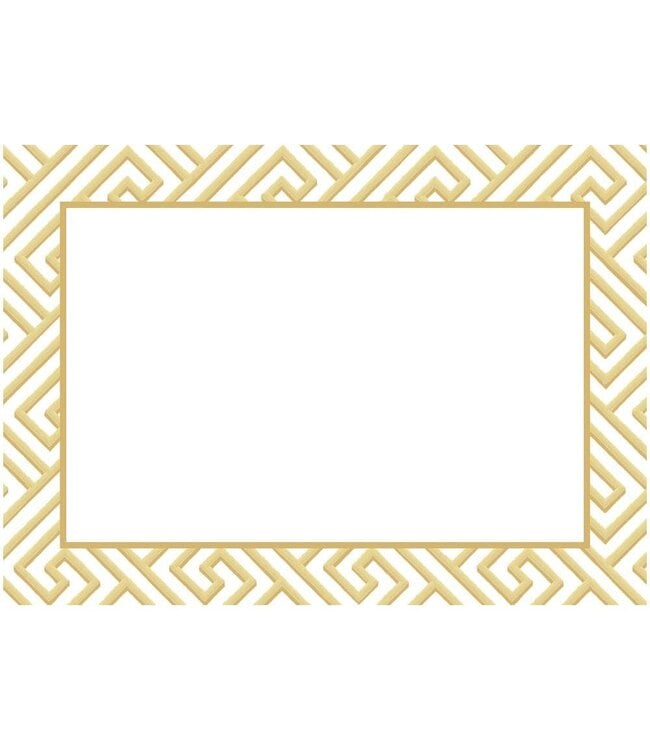 Gold Fretwork Adhesive Label