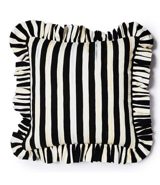 MACKENZIE CHILDS Courtly Stripe Ruffle Throw Pillow