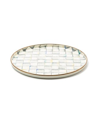 MACKENZIE CHILDS Sterling Check Enamel Round Tray