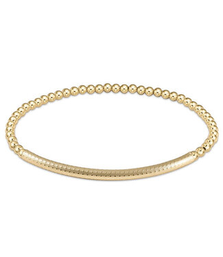 ENEWTON Classic Gold 3mm Bead Bracelet - Bliss Bar Textured