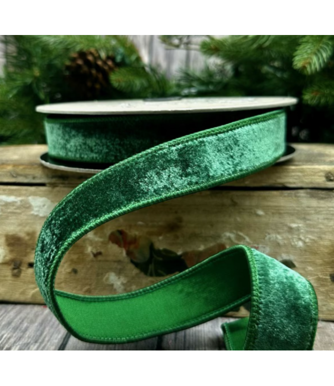 1” X 10YDS VP Lush Velvet Matching Dupion Back, Pine