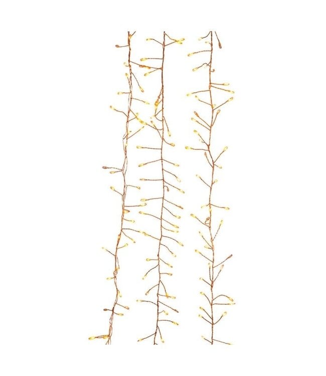 240-Light Classic White Fairy Twinkle LED Copper Wire Cluster Garland