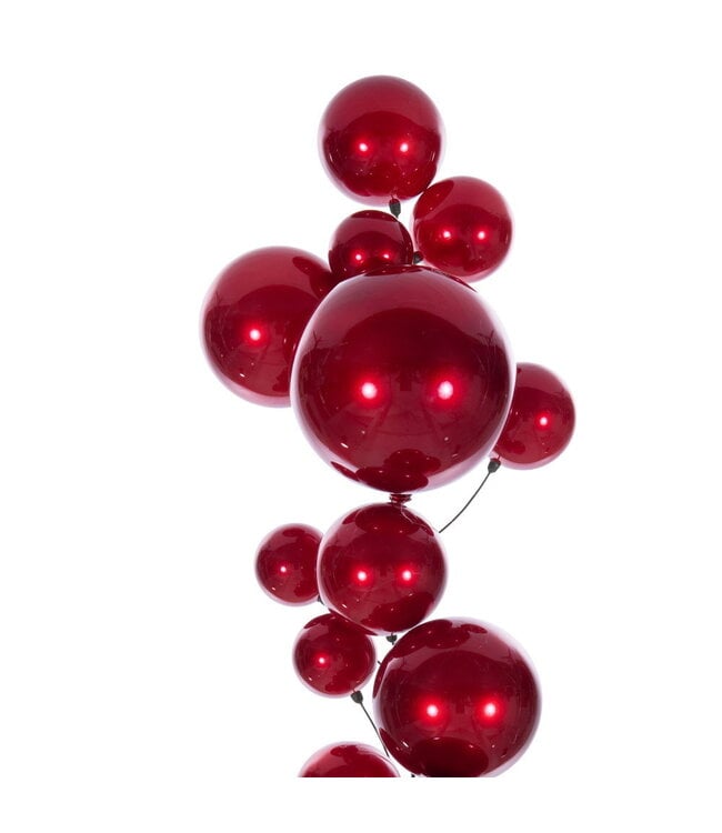 6' Red Ball Branch Garland