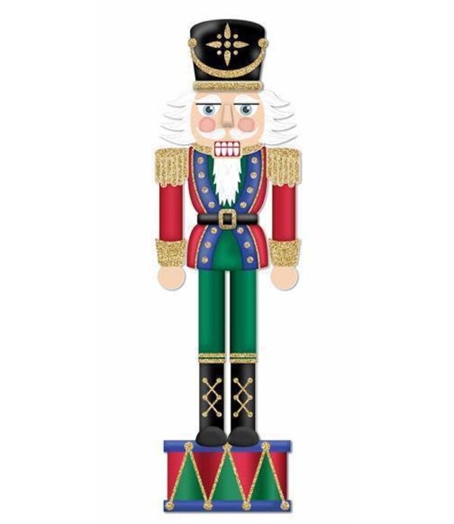 70" H Glitter Nutcracker Porch Sign