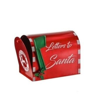14” Metal “Letters to Santa” Mailbox