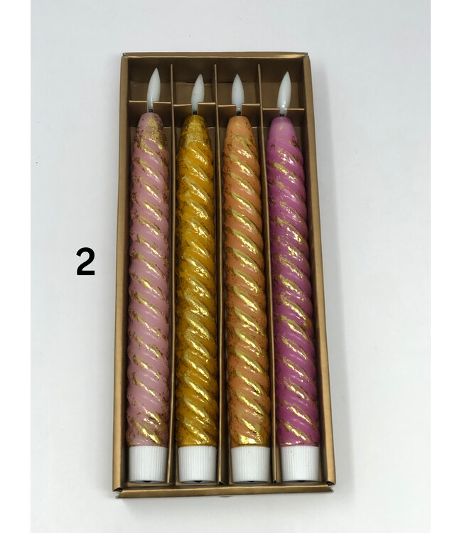 GLITTERVILLE Rainbow Taper Flicker Candle