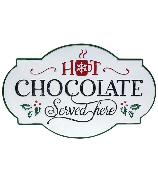 Hot Chocolate Iron Wall Sign