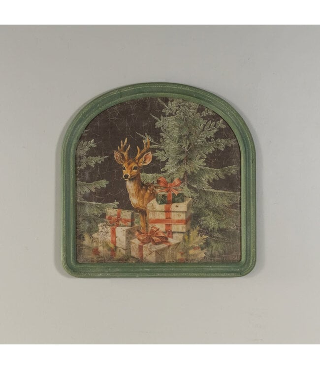 Framed Holiday Forest Scene Print