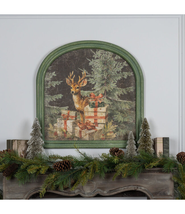 Framed Holiday Forest Scene Print