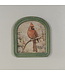 Arched Frame Winter Cardinal Scene