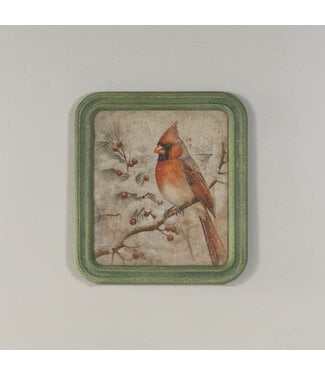 Framed Winter Cardinal Scene
