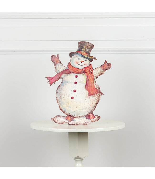 18" Happy Snowman Metal Dummy Board