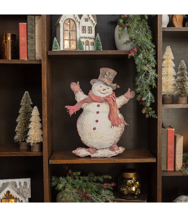18" Happy Snowman Metal Dummy Board