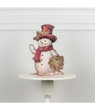 18" Snowman with Holly Metal Dummy Board