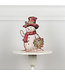 18" Snowman with Holly Metal Dummy Board