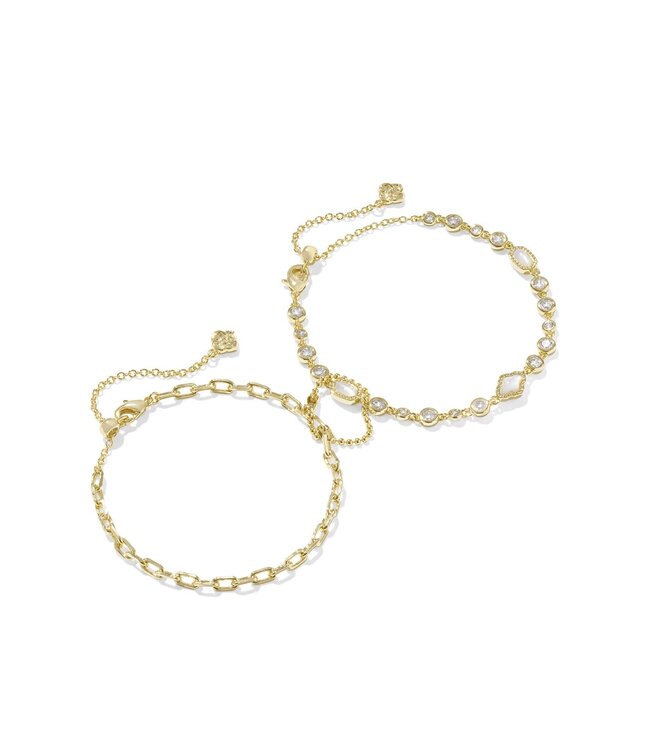 KENDRA SCOTT Mini Elisa Abbie Set of 2 Delicate Chain Bracelets