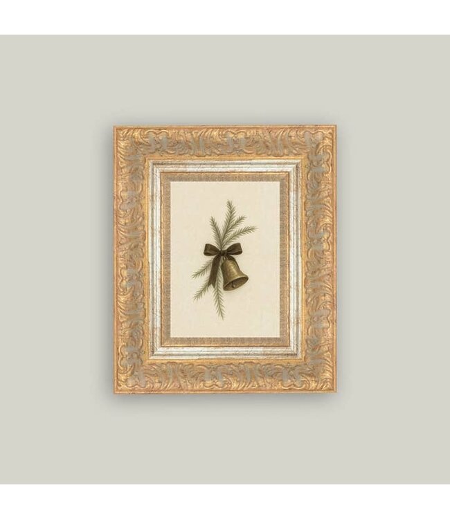 20x24 Bell With Pine Framed Antique Art