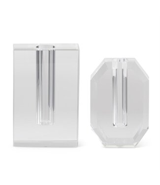Crystal Glass Geometric Bud Vases - Sold Individually