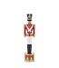 18.25 Inch Red White Black & Gold Resin Soldier On Drum