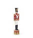 18.25 Inch Red White Black & Gold Resin Soldier On Drum