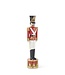 18.25 Inch Red White Black & Gold Resin Soldier On Drum