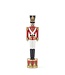 18.25 Inch Red White Black & Gold Resin Soldier On Drum