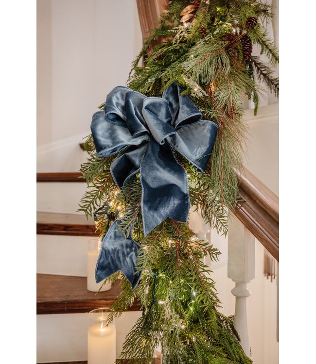 2.5" x 10yds Velvet Ribbon  – Dusty Blue