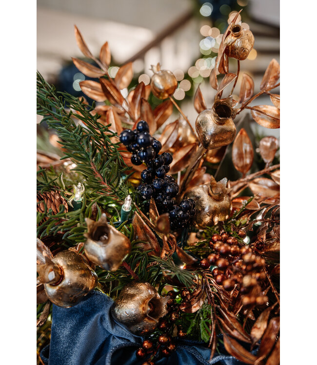 Antique Gold Metallic Pomegranate Stem