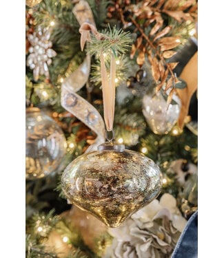 Venetian Glass Onion Ornament, 5"