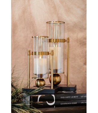Diana Black/Gold Candle Holder