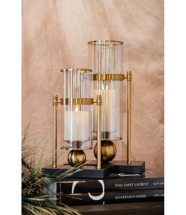 Diana Black/Gold Candle Holder
