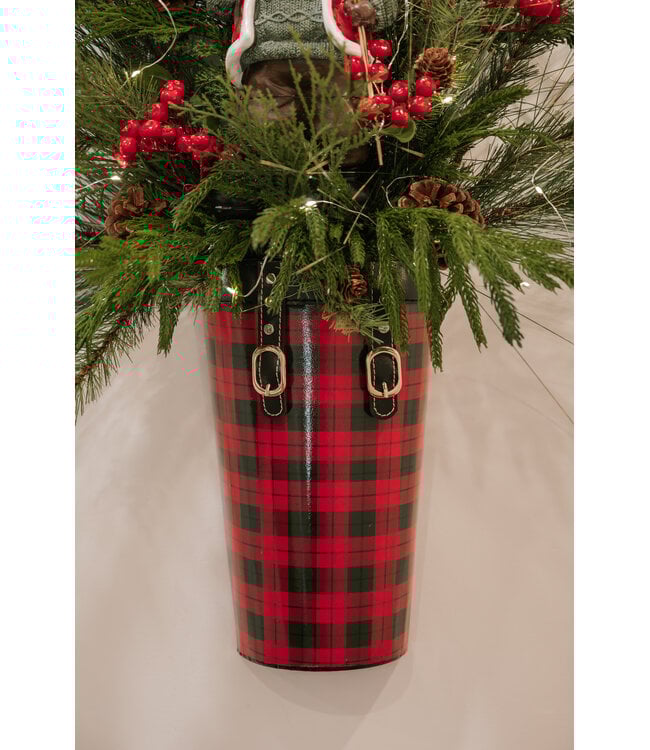 15" Wall Pocket Iron/Leather