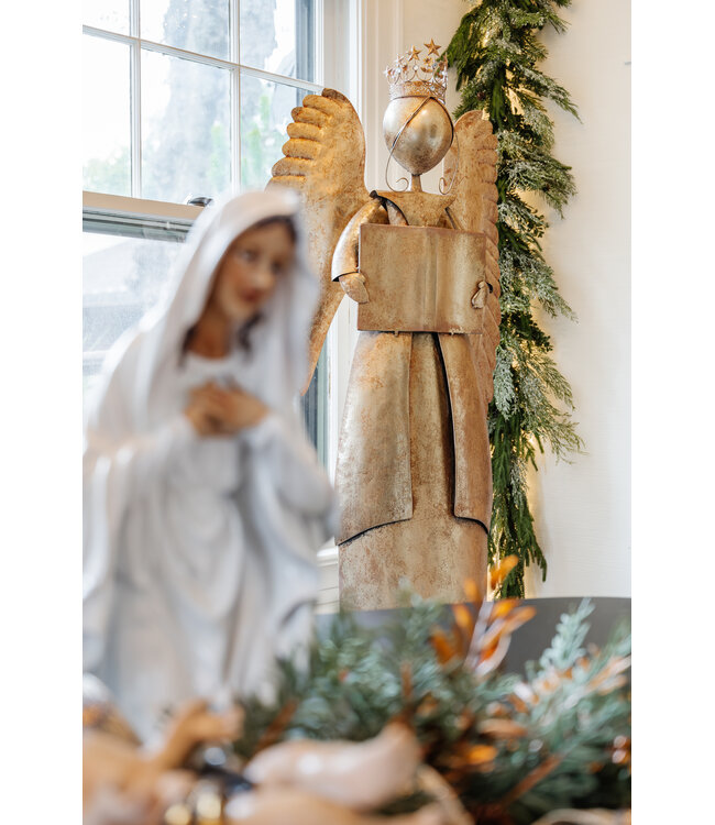 4.5' Antiqued Gold Angel