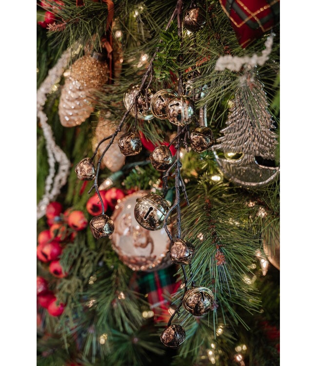 30" Antique Gold Bell Branch