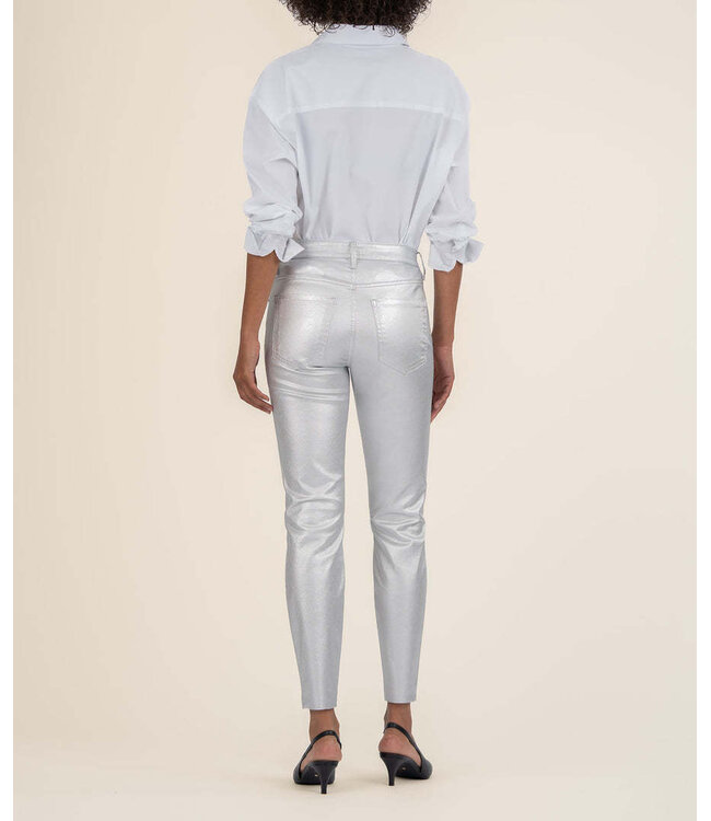 KUT FROM THE KLOTH Charlize Metallic Coated High Rise Cigarette Leg