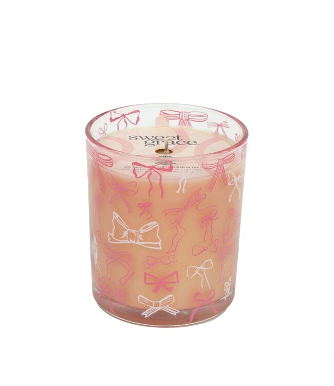 Sweet Grace Pink Bow Candle