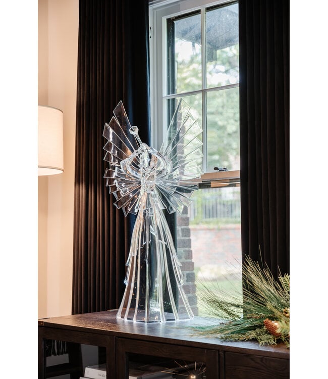 Large Acrylic Angel 34" H With Detachable Wings