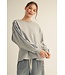 Lila Stripe Contrast Accent Comfy Sweatshirt