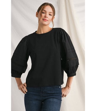 Alice 3/4 Sleeves Solid Top