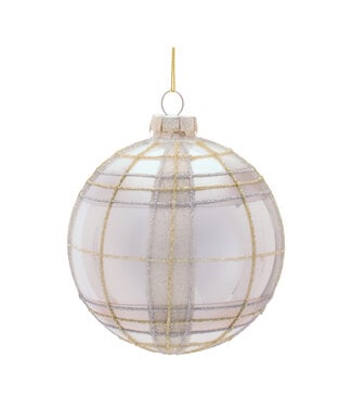Ball Ornament 4”D Glass