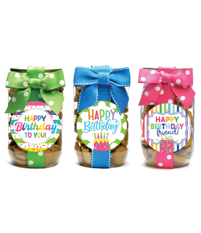 Cookie Pint Jar - Birthday - Sold Individually