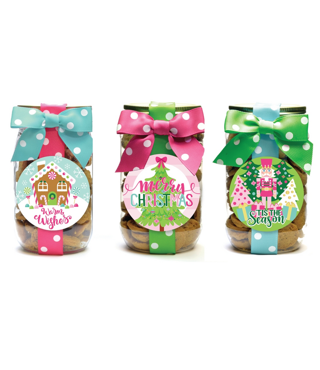 Cookies - Christmas Holiday - Pint Jar - Sold Individually