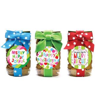 Cookies - Christmas Holiday Pint Jar - Sold Individually