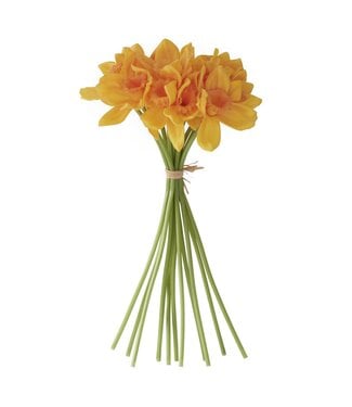 11 Inch Yellow & Orange Real Touch Daffodil Bundle