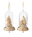 5 Inch LED Gold Nativity Cloche Ornament - Sold Individually